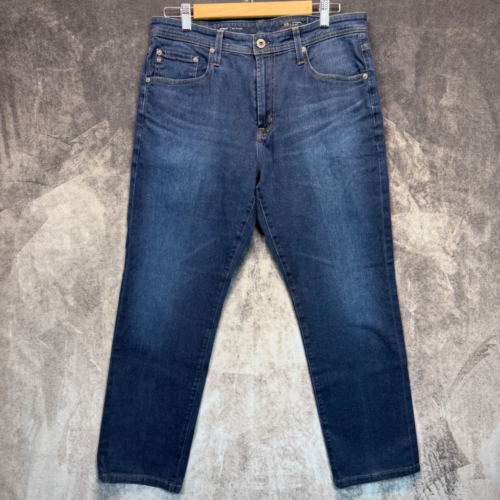 AG Adriano Goldschmied Everett Jeans Mens Blue Slim Straight 34x32 Denim